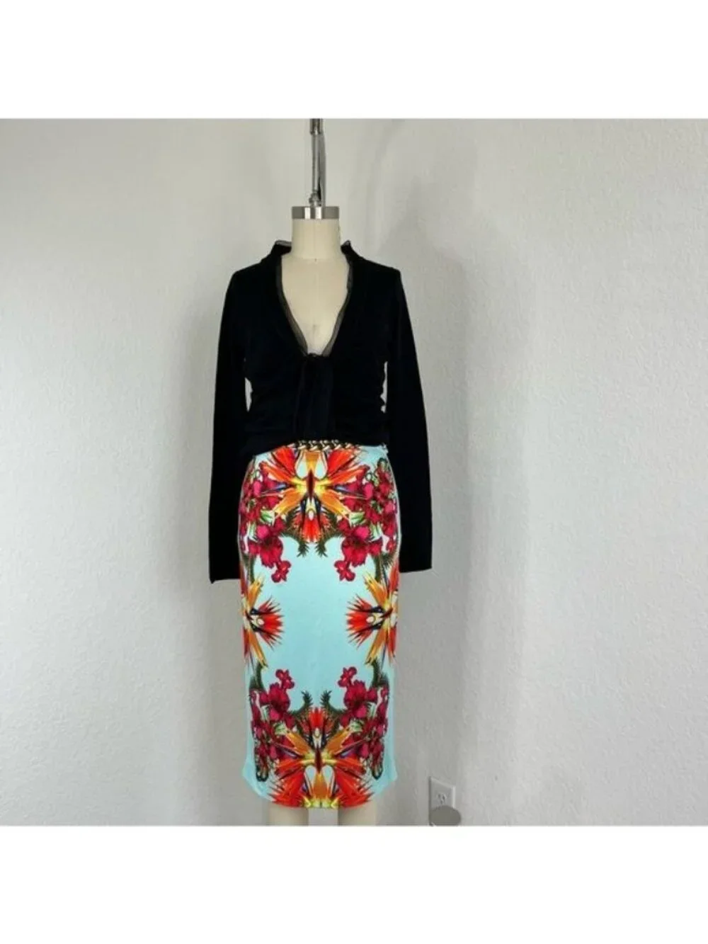 Givenchy Birds of Paradise Resort 12 Collection Ricardo Tisci Knit Pencil Midi S - Picture 8 of 16